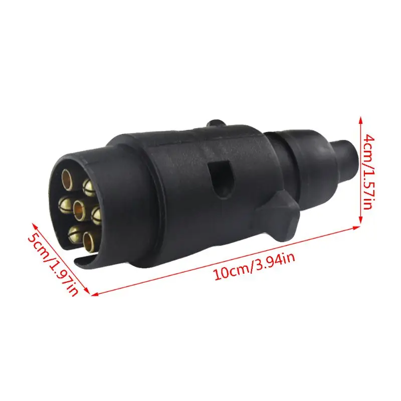 

12V 7 Way Round Standard European Car Plug Connector Plastic 7 Pin Socket Plugs For Trailers RVs
