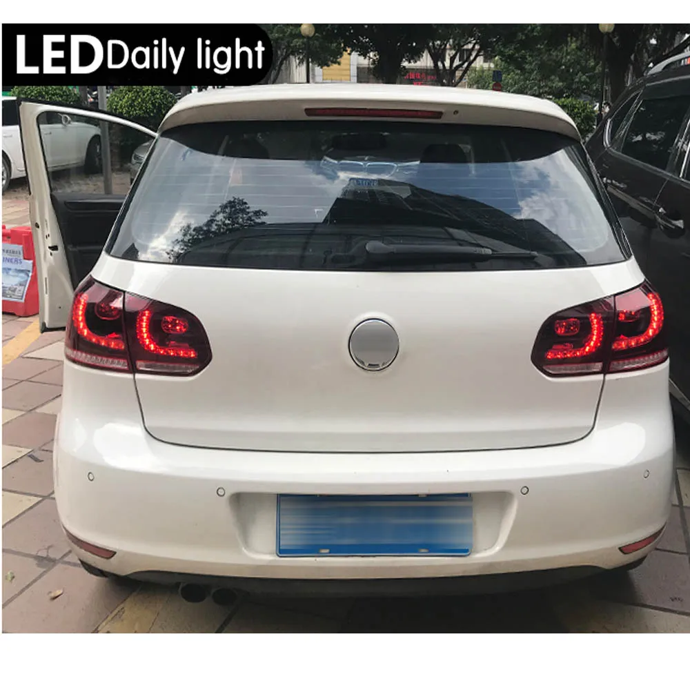 Автомобильный Стайлинг задний фонарь Аксессуары для VW Golf 6 светодиодный задний фонарь 2009-2012 Golf mk6 задний фонарь DRL+ тормоз+ Парк+ светодиодный сигнал