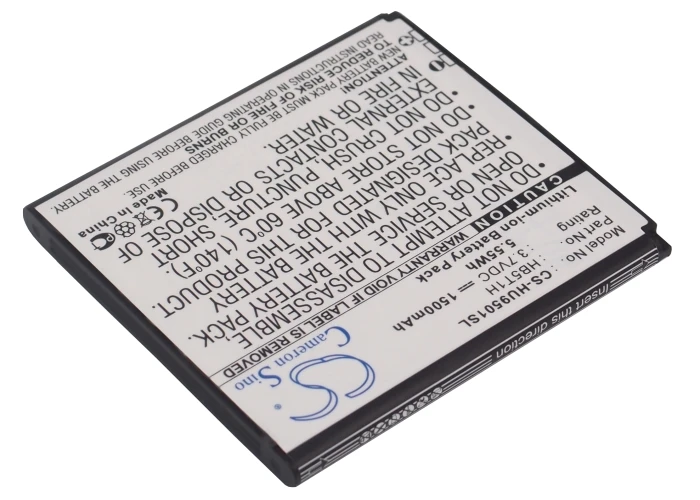 Высококачественный аккумулятор Cameron Sino HB5T1H на 1500 мАч для Huawei Ascend HW 01E U9501L U9510