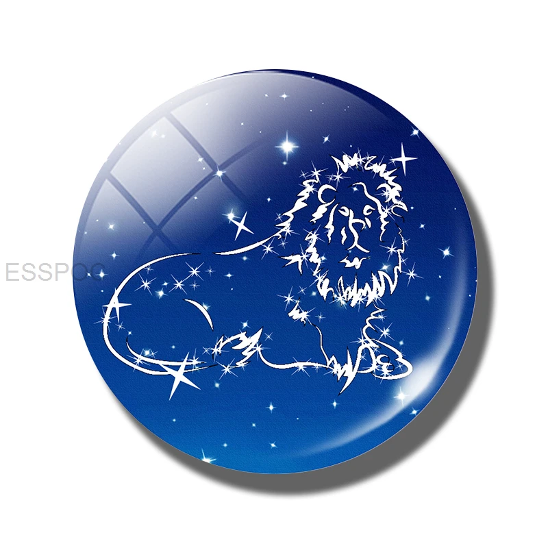 12 гороскоп созвездия ночное небо Звезда Знак зодиака 25 мм круглая Бриллиантовая