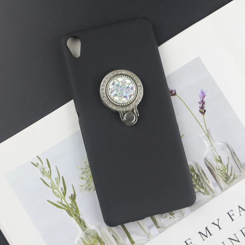 DimondRing Black Мягкий чехол из ТПУ для sony Xperia X XA Ultra XA1 XA2 XA3 XZ1 XZ2 XZ3 XZ4 L1 L2 L3 E5 чехол для телефона с пчелиным жемчугом и бриллиантами - Цвет: DimondRing Black