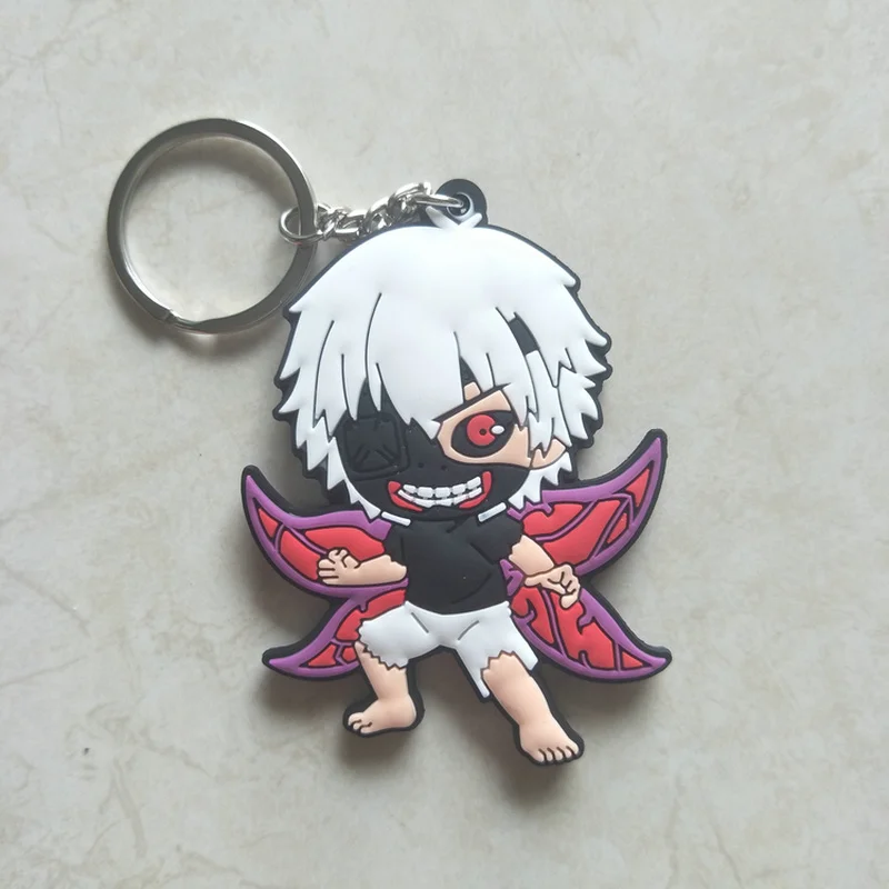 Аниме «Tokyo Ghoul» для косплея канеки кэна, ПВХ брелки для ключей, тока Шу цукияма Милый Забавный подвесные брелоки Llaveros аксессуары Подарки