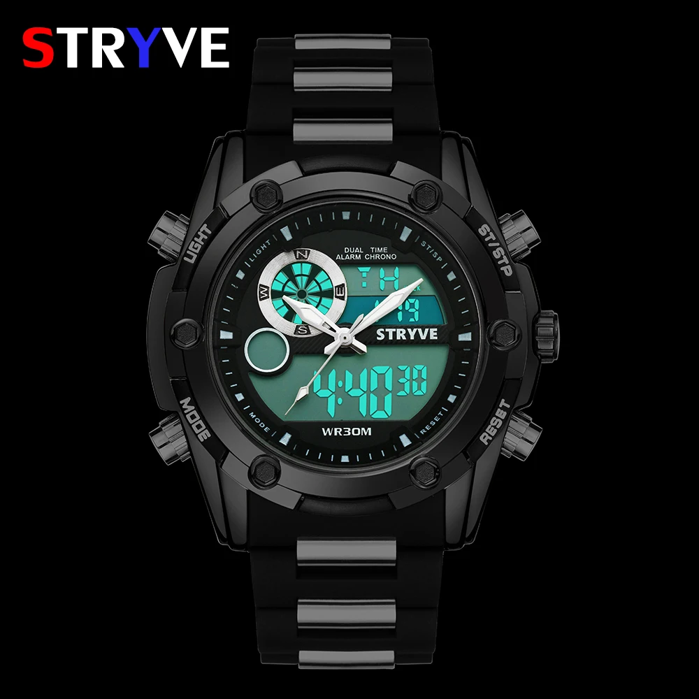 Часы наручные Stryve мужские с двойным механизмом роскошные брендовые