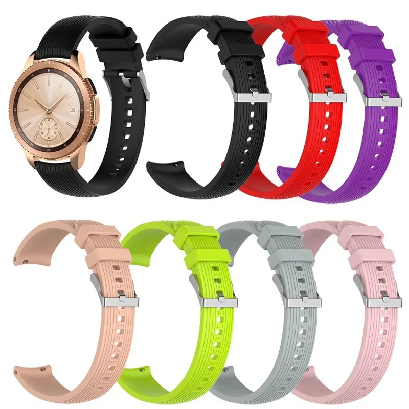 Ремешок сменный силиконовый для Samsung Galaxy Watch 42 мм/46 мм прямой Браслет R800/R810/R815