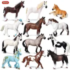 Фигурки Oenux Новинка, фигурки животных на ферме, модель лошади, Классические фигурки, аппалоза, Клайдсдейл, белые лошади, коллекционные игрушки для детей