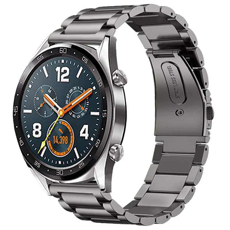 Ремешок из нержавеющей стали для наручных часов роскошный браслет Huawei GT Watch 2 22