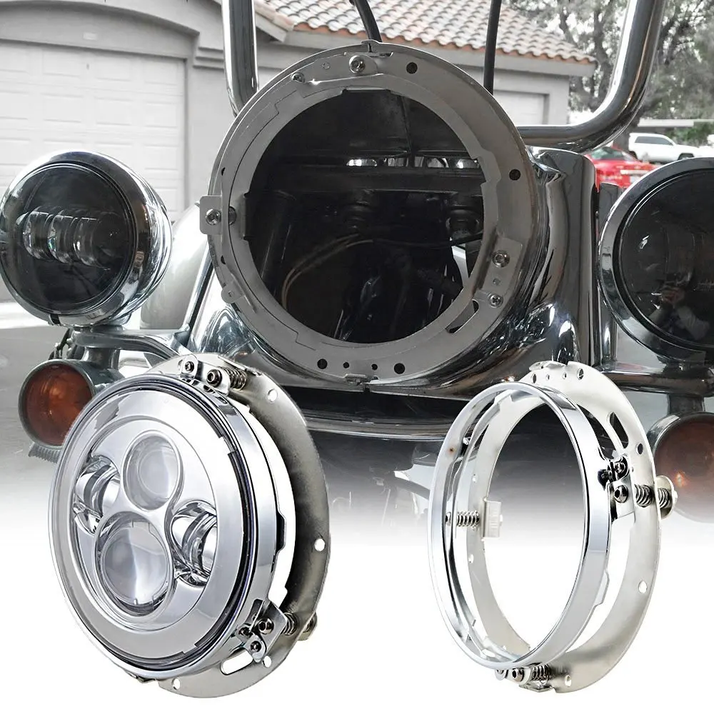 FADUIES хромированный круглый 7 &quotсветодиодный проектор фара + хром 7&quot монтажный