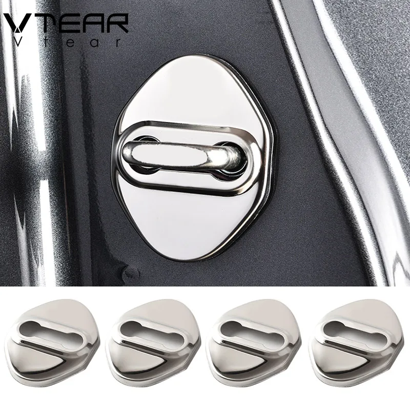 Silver 4pcs Vtear для Mazda CX-5 CX5 аксессуары автомобильной двери защита накладка Нержавеющая сталь переоборудование экстерьера стайлинга автомобилей - Цвет: Silver 4pcs