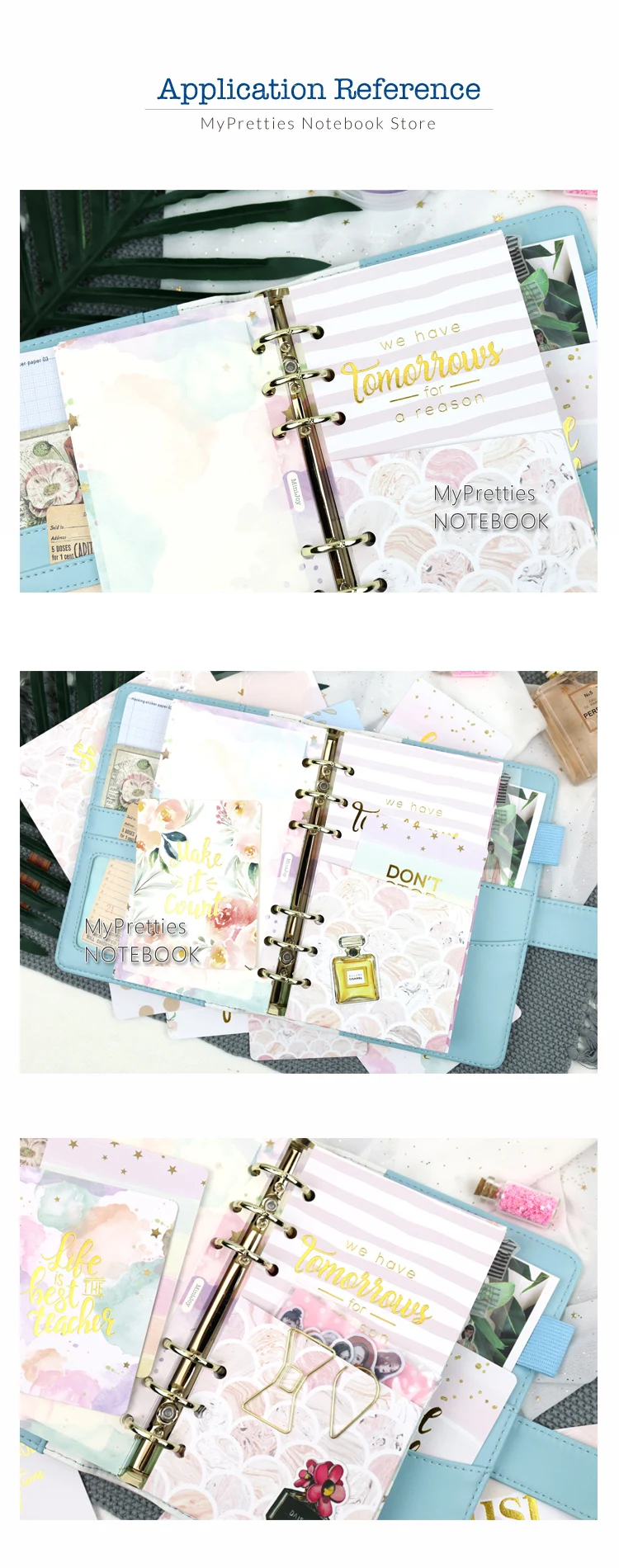 MyPretties фантазия А5 А6 папка сумка для хранения разделитель заправки для 6 отверстий вкладыш блокнот Органайзер внутри страниц