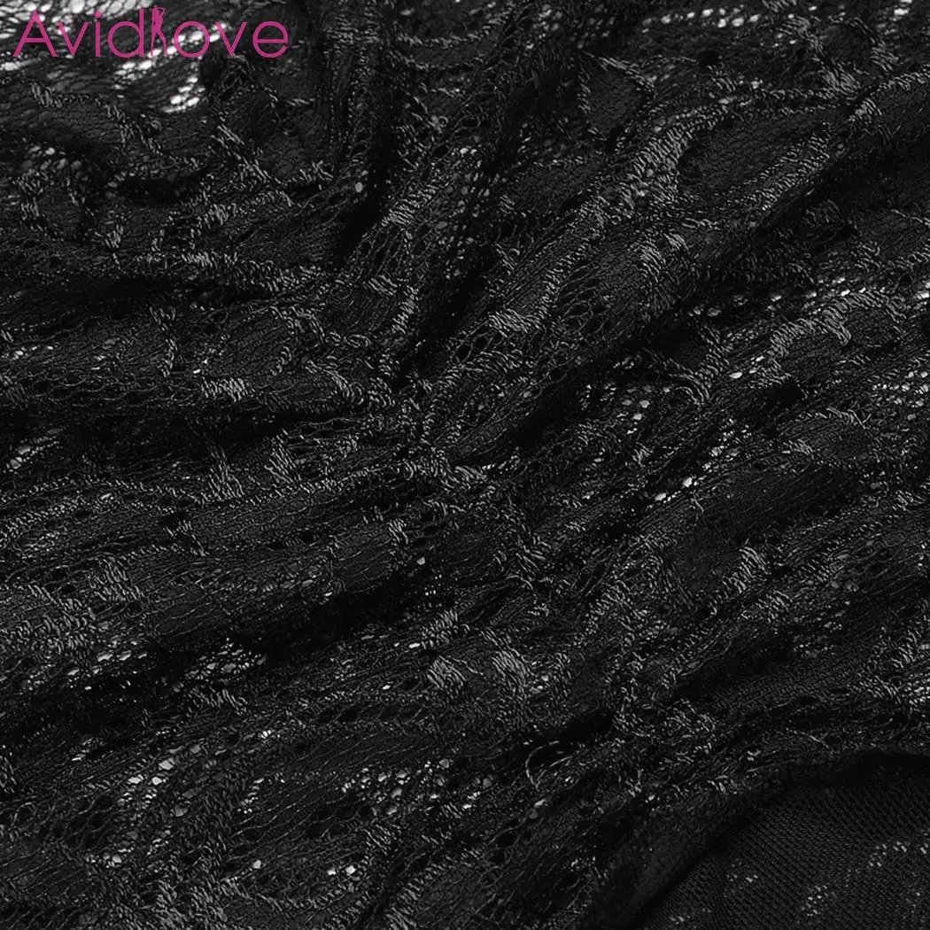 Avidlove для женщин боди кружево пикантные нижнее белье Тедди одна деталь Sheer манжеты