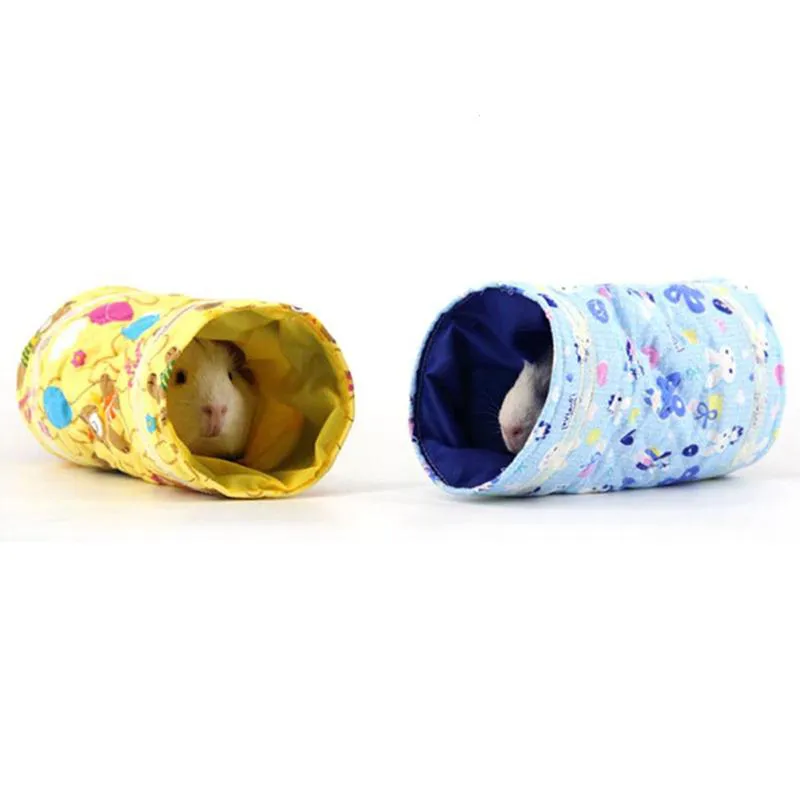 

Cloth Single Channel Chinchillas Hamster Tunnel Warm Toy Small Guinea Pig Hamster Toy Tubes Tunnels Spring Hamster Cage House