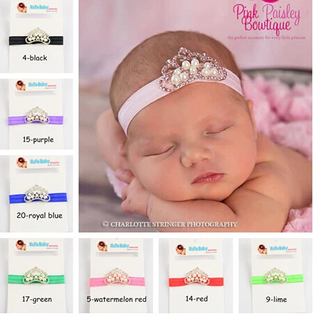 

10 pcs/lot , Rhinestone pearl Headband, Princess Tiara Headband