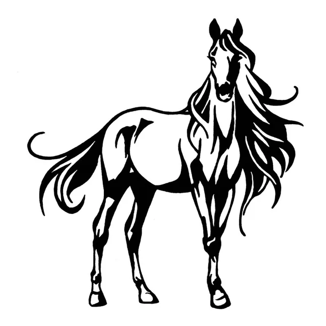 Лошади черно белые рисунки