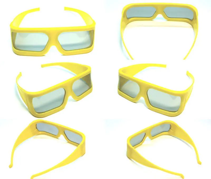 100 шт пластиковая Желтая оправа IMAX 3d очки поляризационные линейные 3d очки для 3D фильмов 45/135 градусов 3d очки для кинотеатра