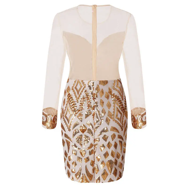 2018 Новый модные пикантные Для женщин бинты Bodycon с длинным рукавом клуб вечерние