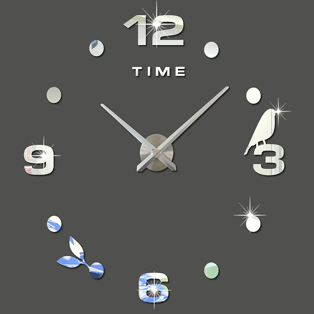 2018 новые часы настенные Horloge 3d Diy акриловые зеркальные наклейки украшение дома
