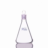 conical flask with standard ground in glass stoppercapacity 500mljoint 2429erlenmeyer flask with standard ground mouth