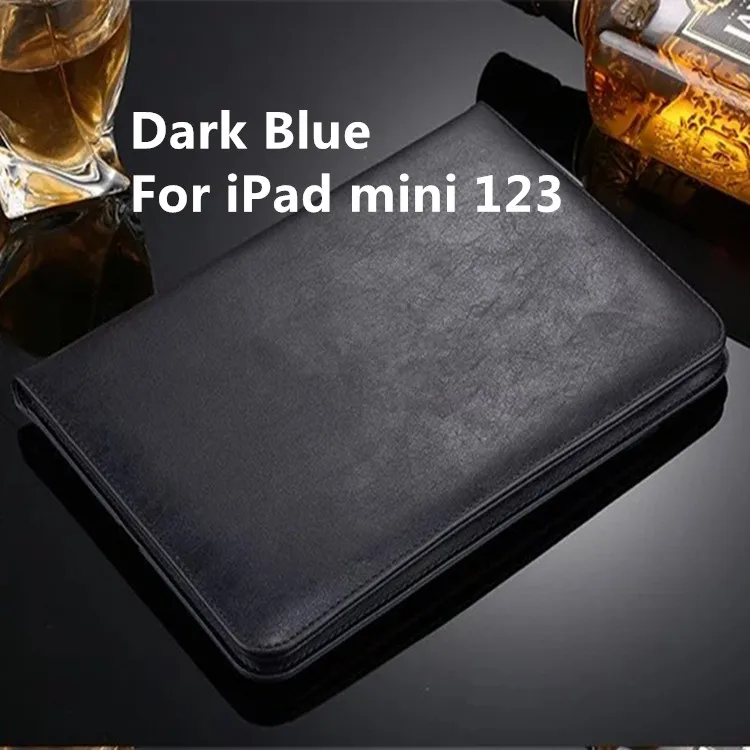dark blue mini 123 Hmsunrise чехол для ipad mini 2 кожаный чехол для Apple ipad mini 4 смарт-подставка чехол для ipad mini 3 с функцией автоматического пробуждения/сна - Цвет: dark blue mini 123