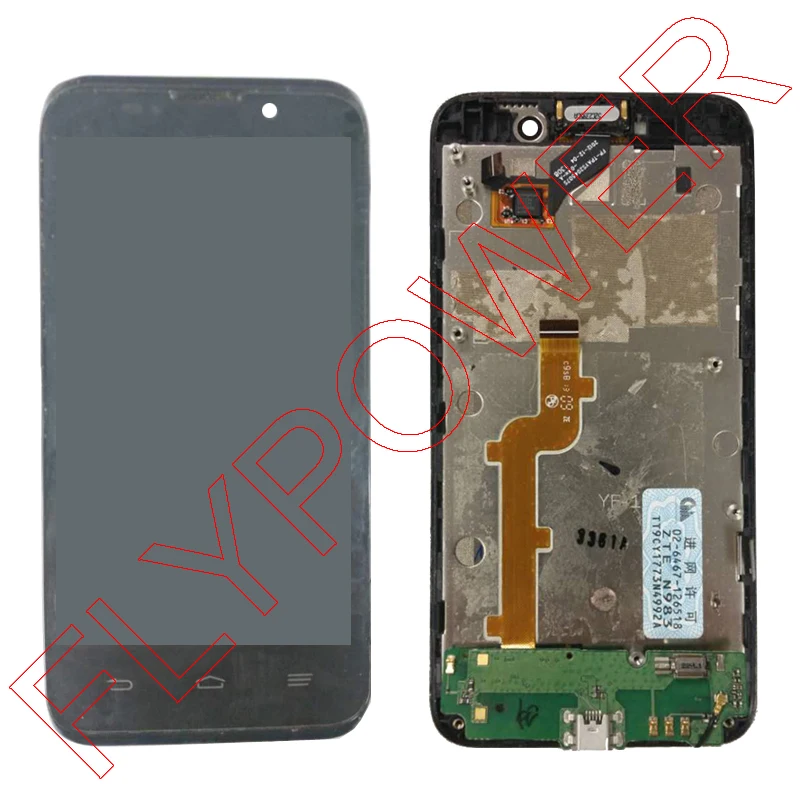 Для ZTE N983 V983 ЖК-экран дисплей с кодирующий преобразователь сенсорного экрана в