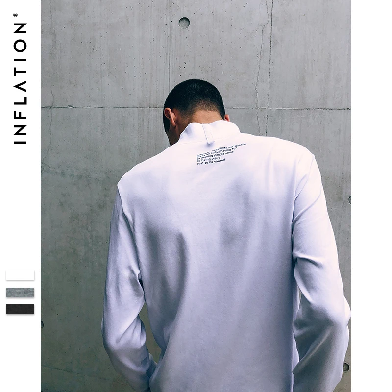 Инфляция Новая мода высокая эластичность спортивная футболка с буквенным