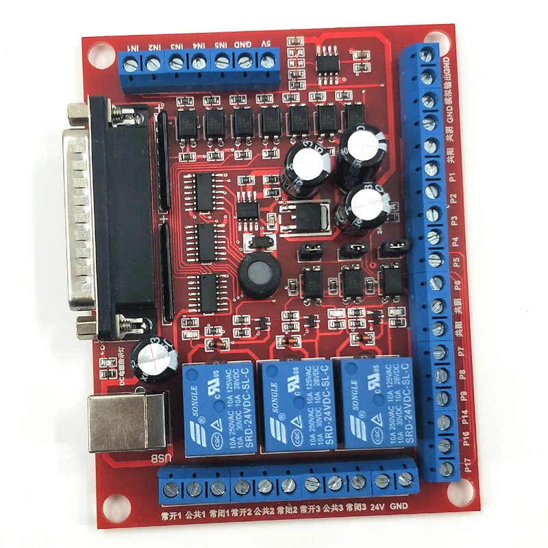 Новый 6 осевое MCACH2 MACH3 гравировки Интерфейс Breakout совета USB шпиндель ЛКМ |