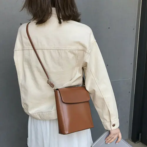 Женская кожаная сумка-мессенджер черно-коричневая сумка через плечо в стиле