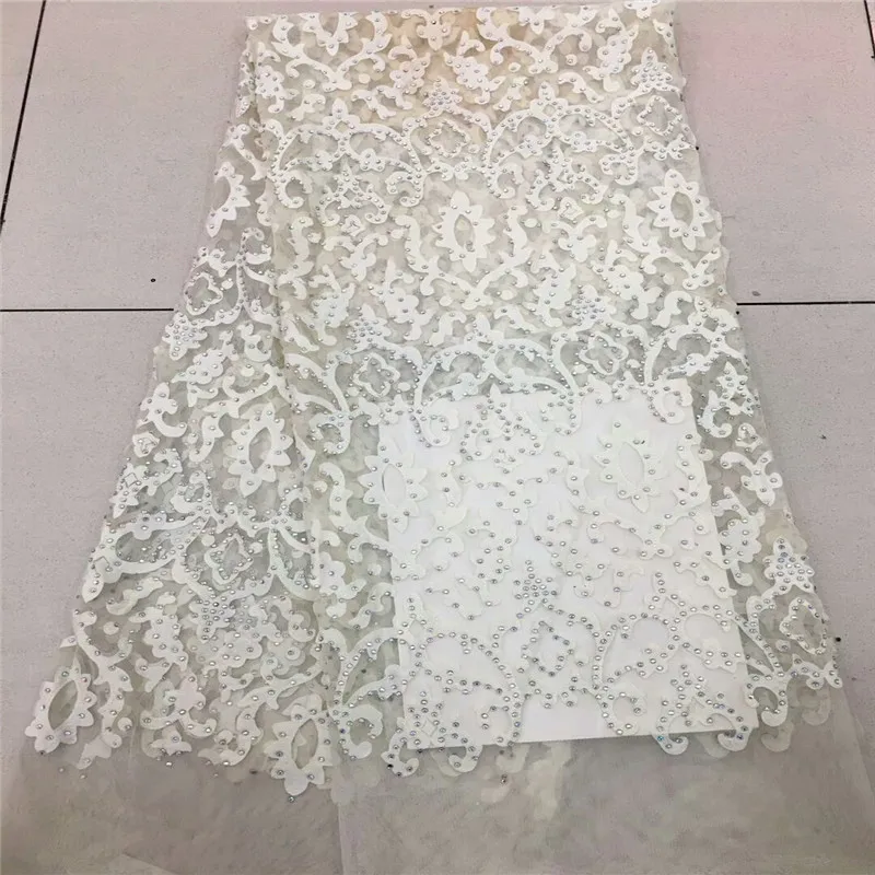 High Quality African Lace Fabric 2018 Latest 3d Flower Tulle Nigerian With Of Large Number Stones For Wedding ls60-734 | Дом и сад