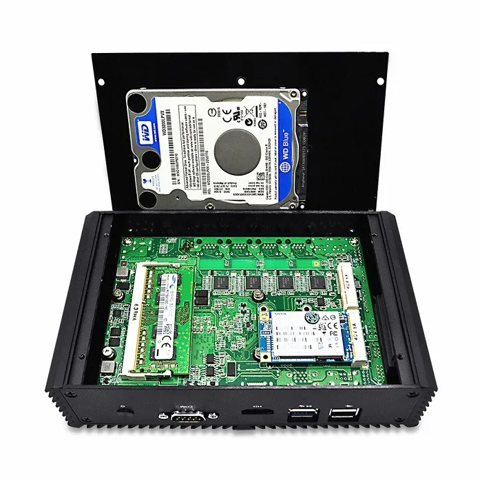Безвентиляторный мини-пк Celeron 3205U/Core i3/Core i5, 4 Intel Lan, используется в качестве маршрутизатора/брандмауэра/прокси/Wifi точки доступа