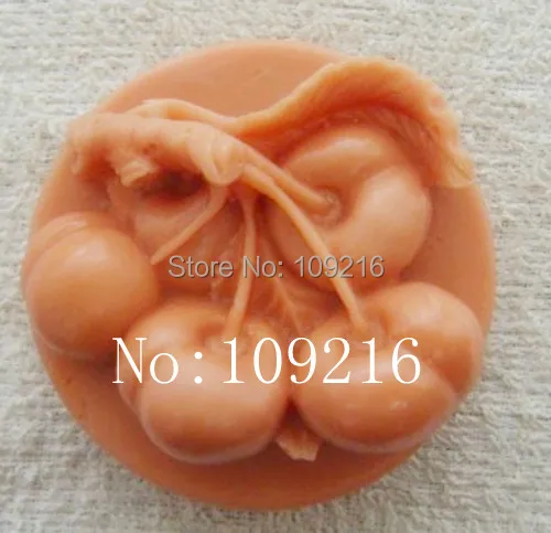 

Wholesale!! 1pcs 5.9*3.5cm cherry Mold (zx382) Silicone Handmade Soap Mold Crafts DIY Mold Soap Moulds