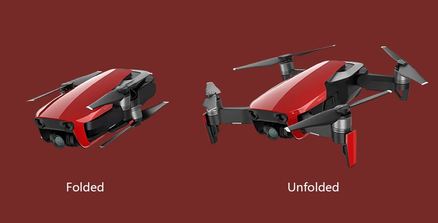 DJI Mavic Air Складной& Портативный Дрон 32MP Сфера панорамы 3-осевому гидростабилизатору и 4K Камера до 21 минут времени полета комбо