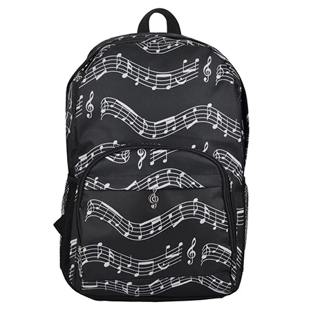 A-Black 20-35L Music Bag Oxford Cloth Music Symbol Music Score Piano Keyboard Stave Version Musical Notation Sheet Backpack - Цвет: A-Black