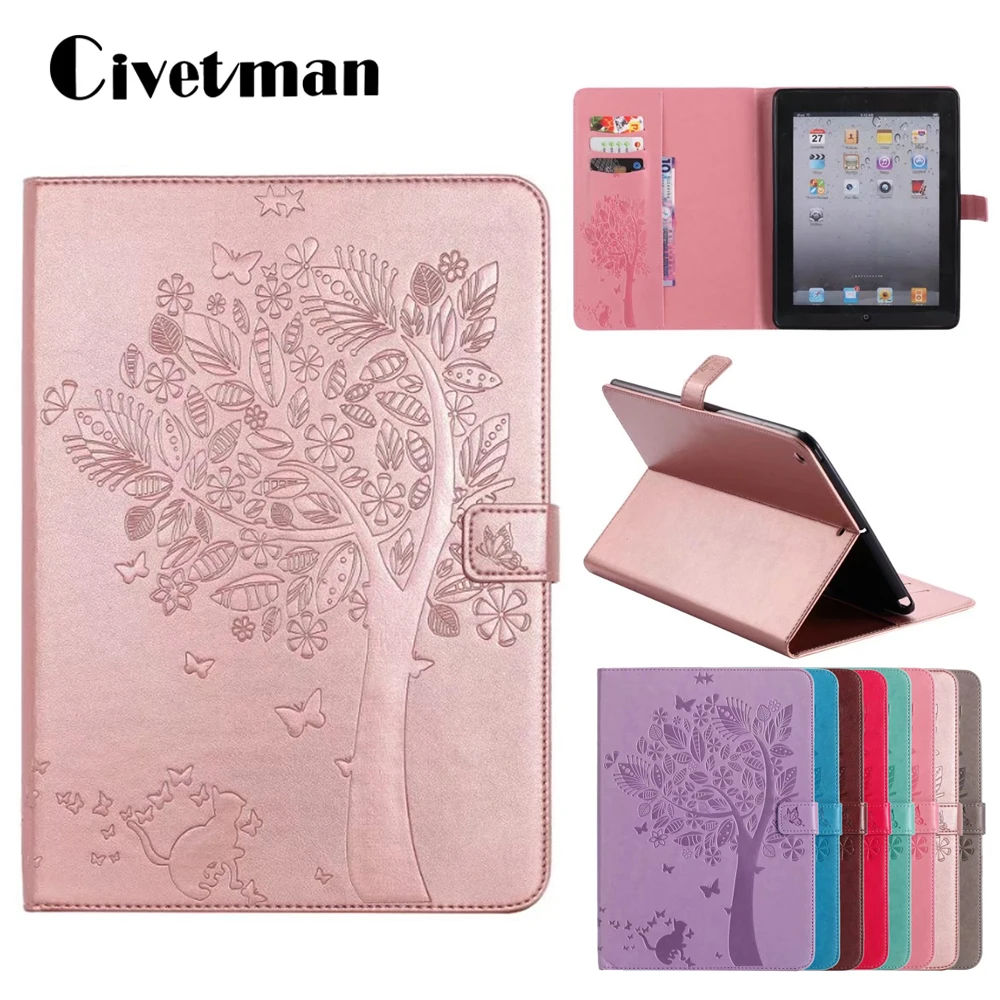 Чехол для iPad 2/3/4 Новый чехол 2017 2018 9 7 дюйма простой мягкий из искусственной кожи на