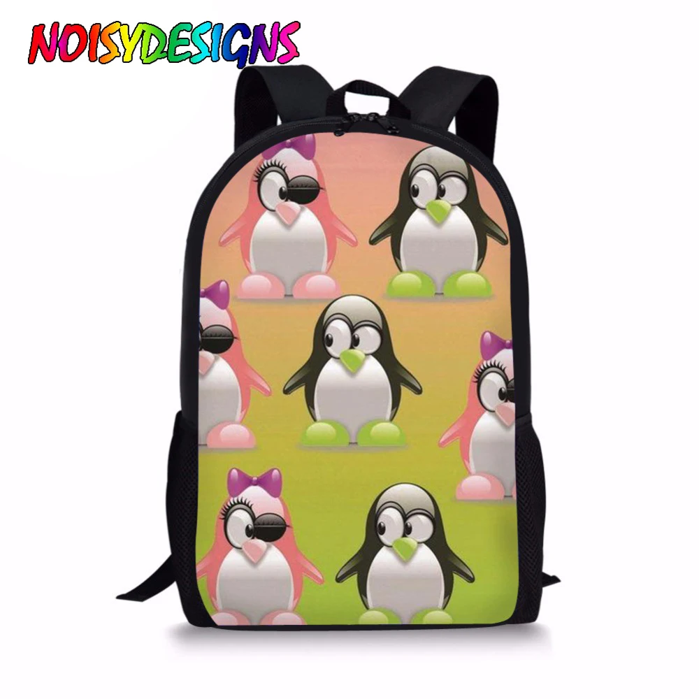 NOISYDESIGNS школьные сумки Kawaii Пингвин печати рюкзак школьный модный женская сумка