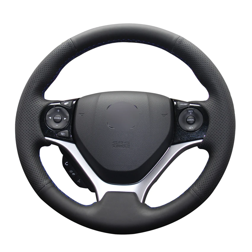 Прошитая вручную Обложка рулевого колеса из искусственной кожи PU для Honda Civic 9 2012