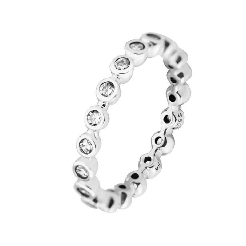 Женское Обручальное кольцо из серебра 100% пробы с фианитом|sterling silver 925 ring|wedding ringring