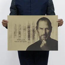 Steve Jobs винтажный крафт-бумажный плакат для дома, школы, офиса, художественные журналы, кафе, бара, украшение, ретро плакаты и принты