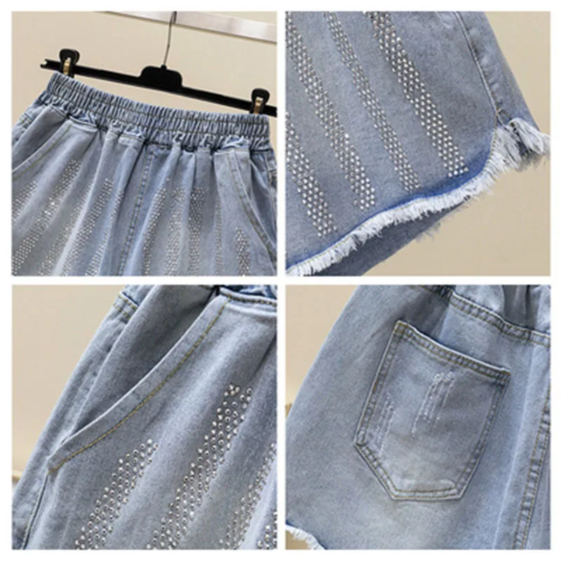 Новое поступление повседневные летние женские джинсовые шорты с высокой талией