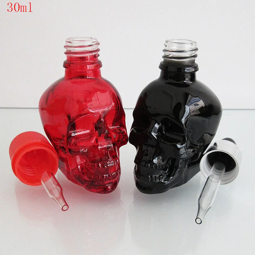 Стеклянная капельница Bottle30ML в форме черепа для Хэллоуина Электронная жидкость