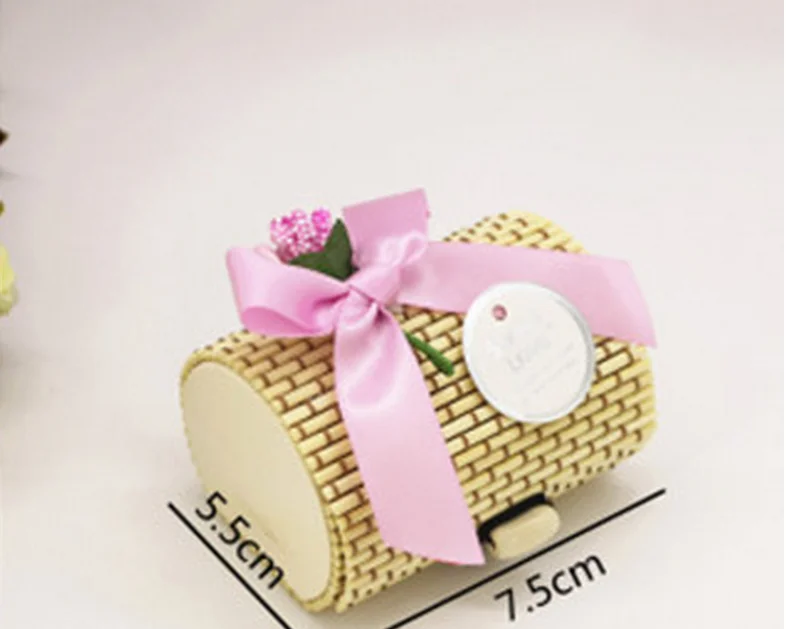 12 шт. в европейском стиле цилиндрическая форма бамбуковые Свадебные Сувениры