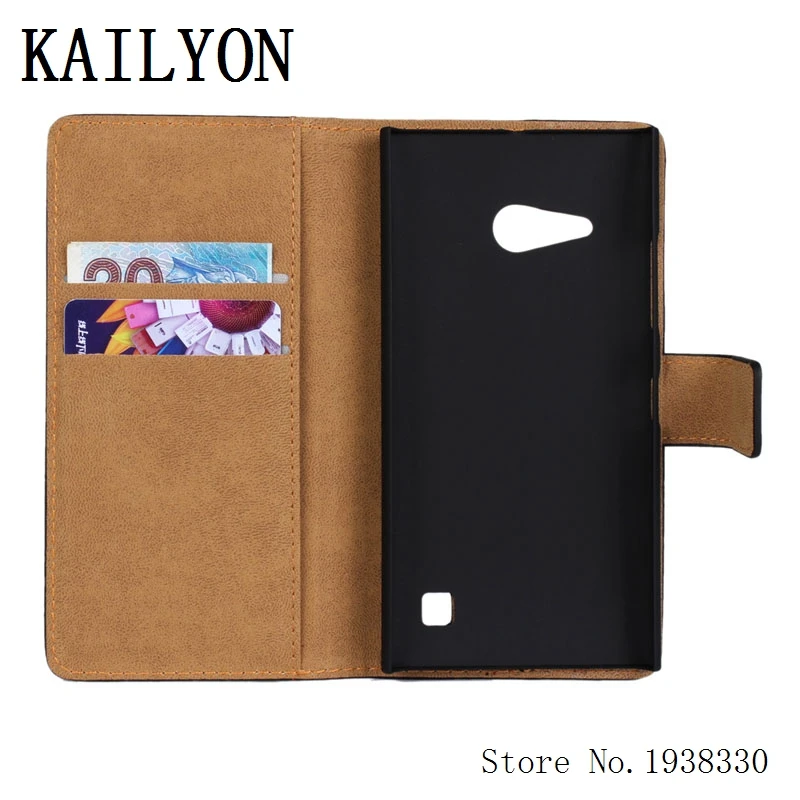Kailyon роскошный чехол из натуральной кожи для Nokia Lumia 730 735 N730 флип-кошелек подставка