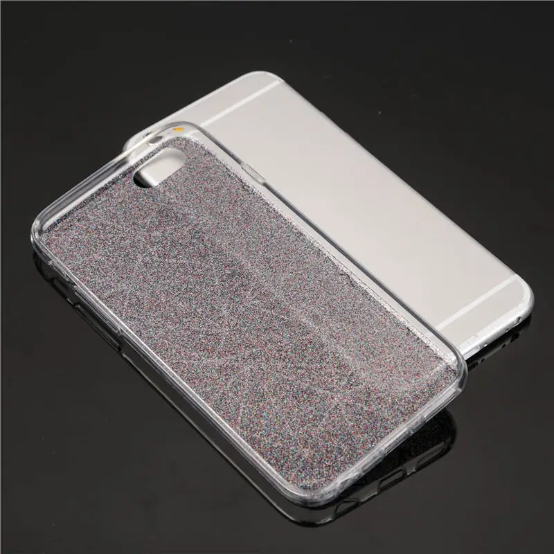 Покрытие блеск телефона Чехлы для iPhone 6 S Plus 6splus 7 8 плюс TPU Мягкий силиконовый Coque