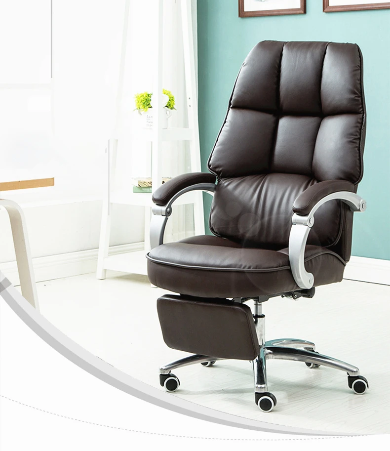 Super Soft Office Chair Household Ergonomic Computer Liting Lying Swivel Reclining Large Boss With Footrest | Мебель