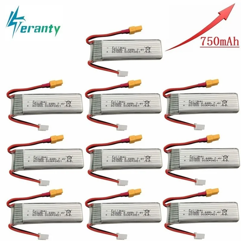 Модернизированная версия 750mAh 7 4 V Lipo батарея для XK K130 Запчасти радиоуправляемого