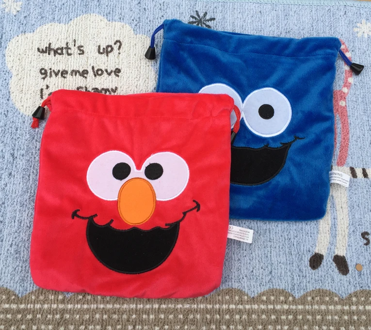 Симпатичные Улица Сезам ЭЛМО плюшевые мультфильм Drawstring сумка карман для монет мягкая чучело Куклы для детей Детские игрушки