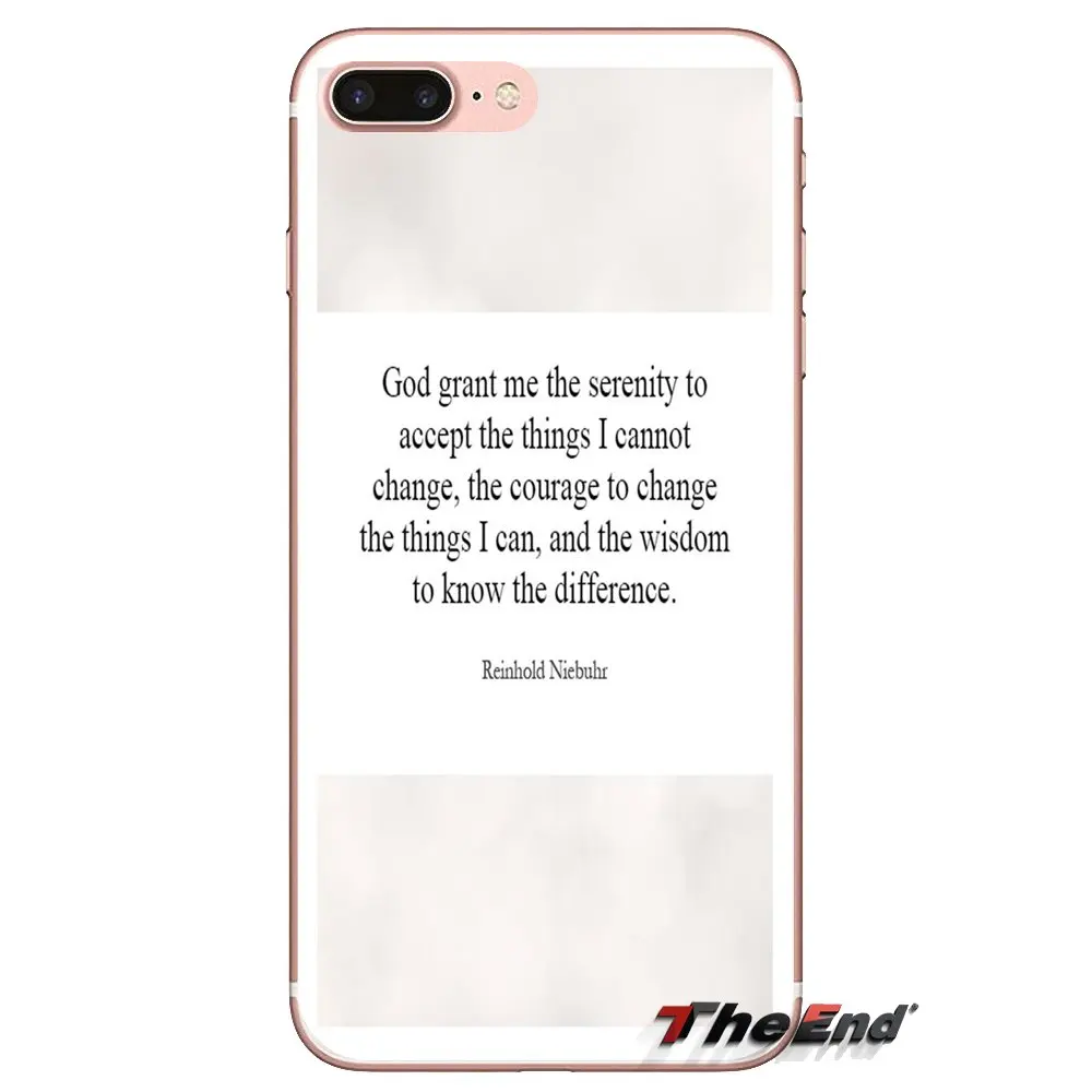 Silicone Phone Cases For Xiaomi Redmi 4A S2 Note 3 3S 4 4X 5 Plus 6 7 6A Pro Pocophone F1 God grant me to serenity I cant change |