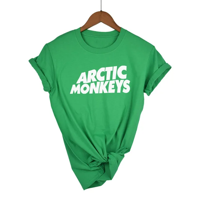 Green-W Футболка Arctic Monkeys Sound Wave, рок-группа, концертный альбом, высокая футболка, футболка унисекс, больше размеров и Color-A112 - Цвет: Green-W