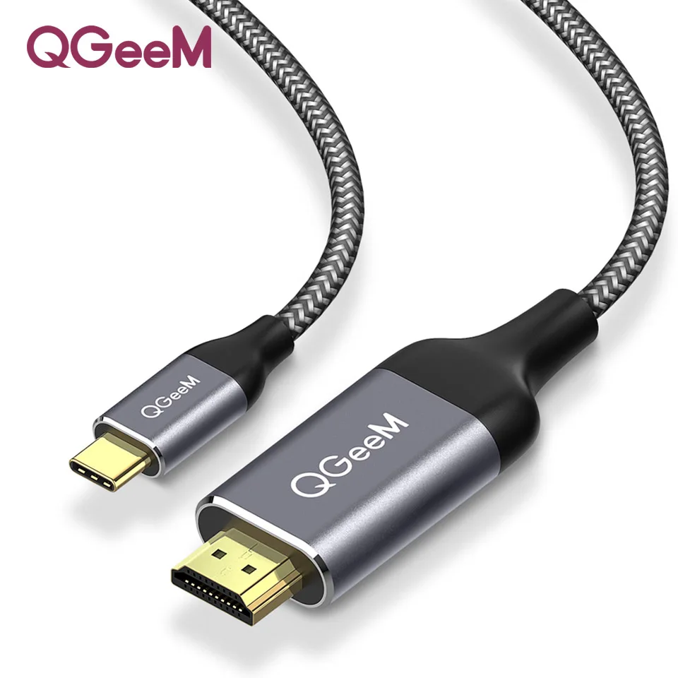 Usb c к hdmi кабель адаптер 4k 1080P 60 Гц usb type c к hdmi 2,0 кабель Thunderbolt 3 кабель для Macbook huawei Mate10 Sumsang S8 - Цвет: 4K 60HZ BLACK-GRAY