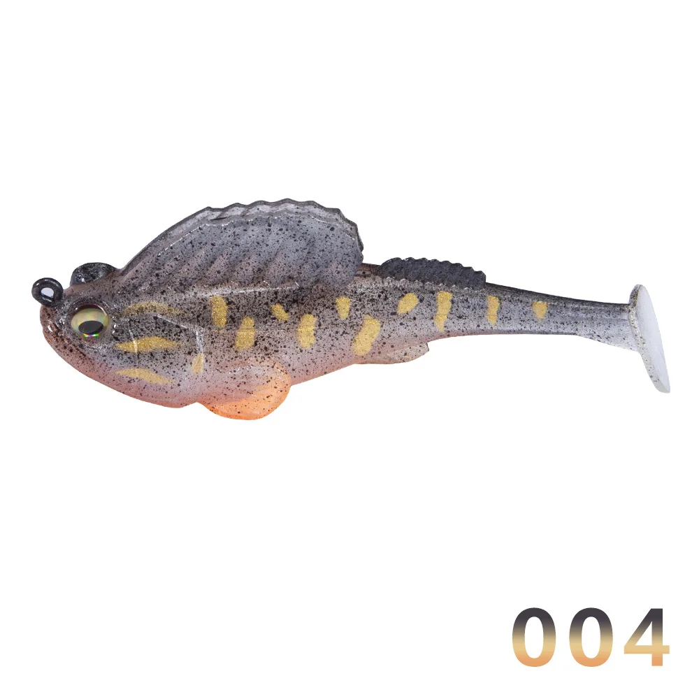 004 Hunthouse приманка со свинцовым мягкие водные Мячи приманки 3 дюймов 3/8oz Рыбалка на щуку приманка стержень окунь приманка хвост Swimbait темно спальная leurre - Цвет: 004