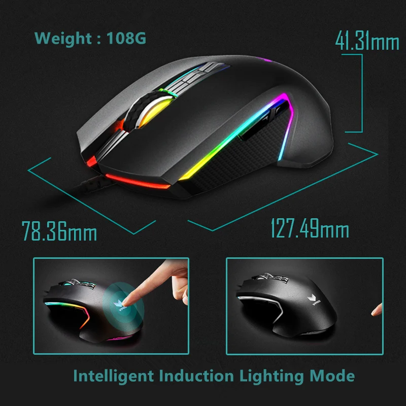 Новинка Rapoo V20PRO 8000 точек/дюйм 9 программируемый сенсор с кнопками PMW3325 оптическая