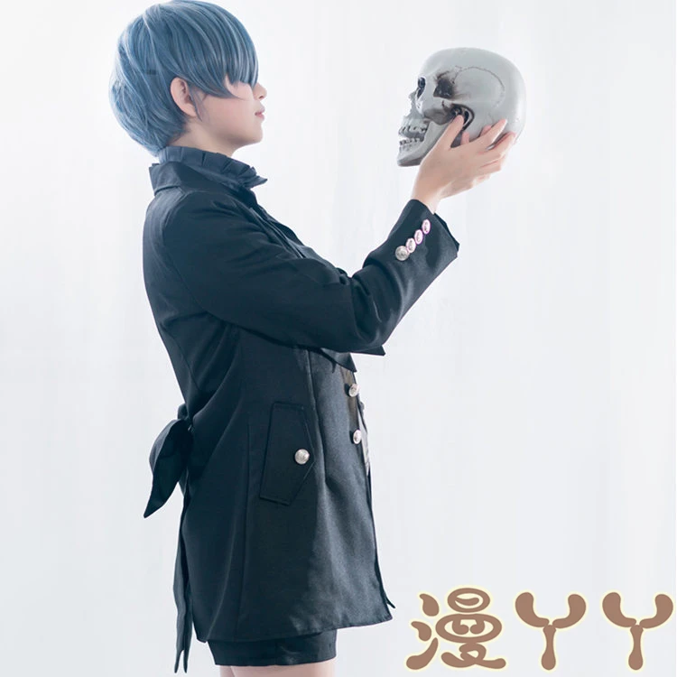 Костюм для косплея Kuroshitsuji Sky Phantomhive Cos костюм демона аниме черный Батлер с кольцом